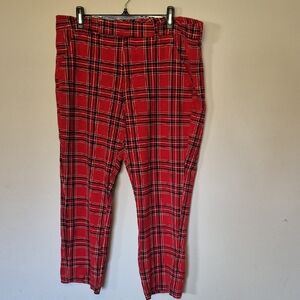 torrid Red Plaid Studio High Waisted And Straight Leg Pant